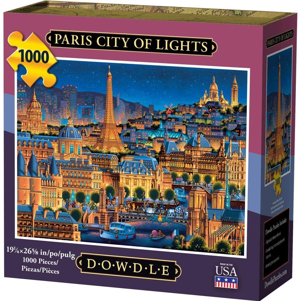 Dowdle Folk Art Jigsaw Puzzle - Paris City of Lights 1000-Piece