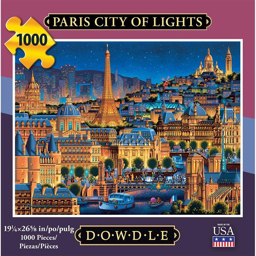 Dowdle Folk Art Jigsaw Puzzle - Paris City of Lights 1000-Piece