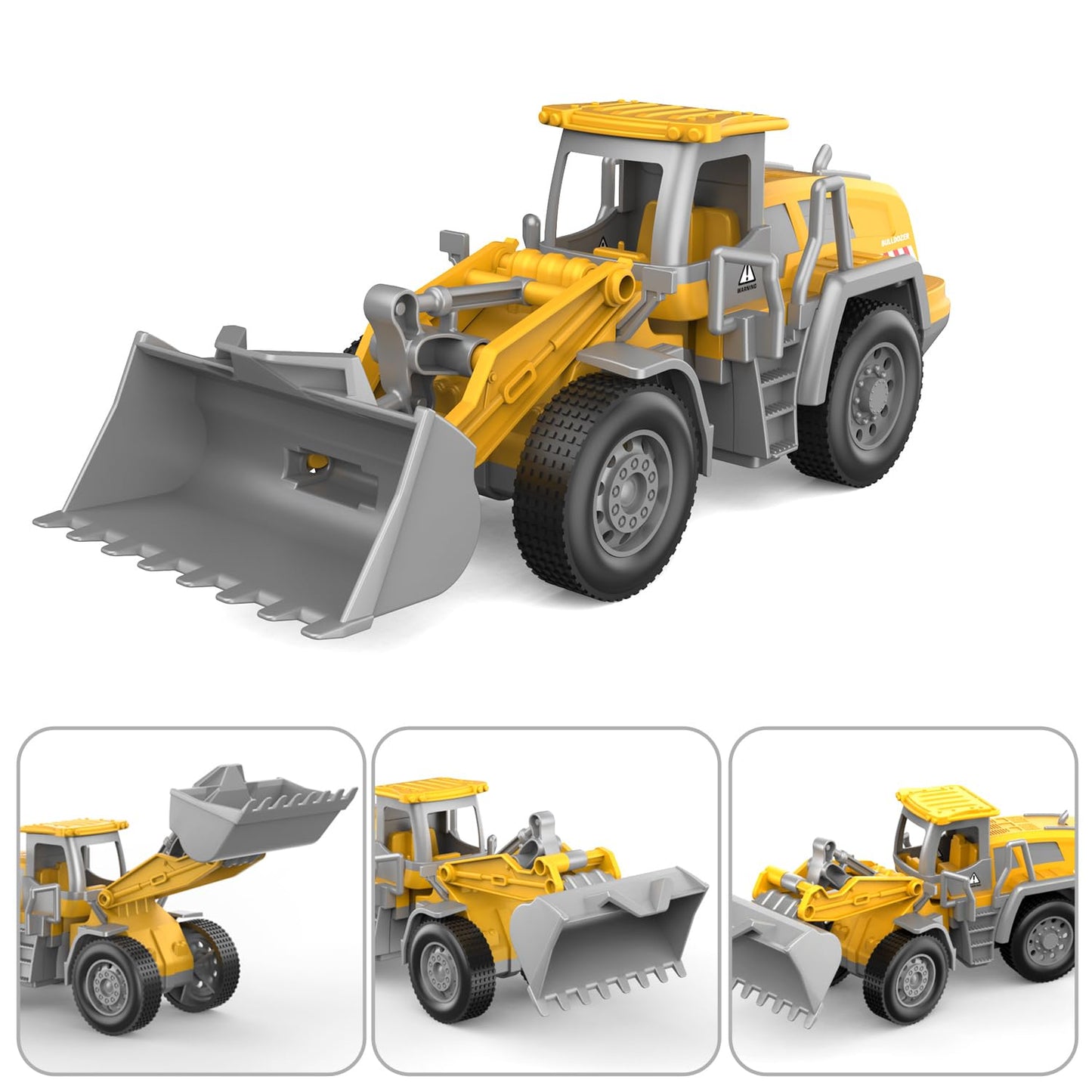 DOWELLIN Carrier Vehicle Truck Toys for Kids – 2-in-1 Transport Truck with Bulldozer (Ages 3+)