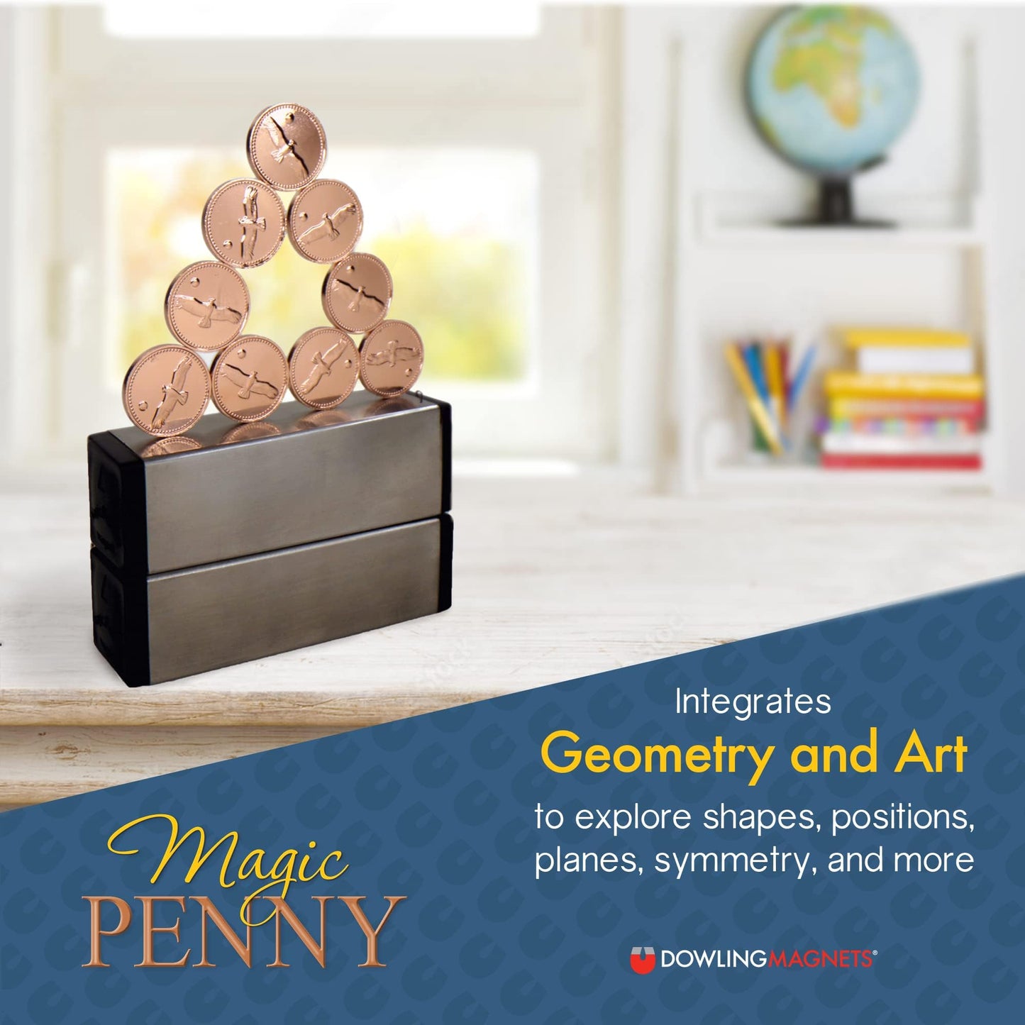 Dowling Magnets Magic Penny Kit – STEM Magnet Toy for Kids 8+ | Unplugged Learning & Creative Play