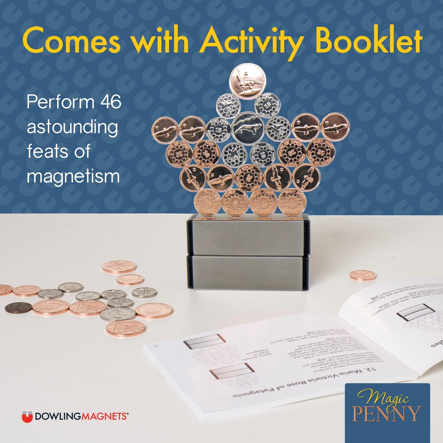 Dowling Magnets Magic Penny Kit – STEM Magnet Toy for Kids 8+ | Unplugged Learning & Creative Play