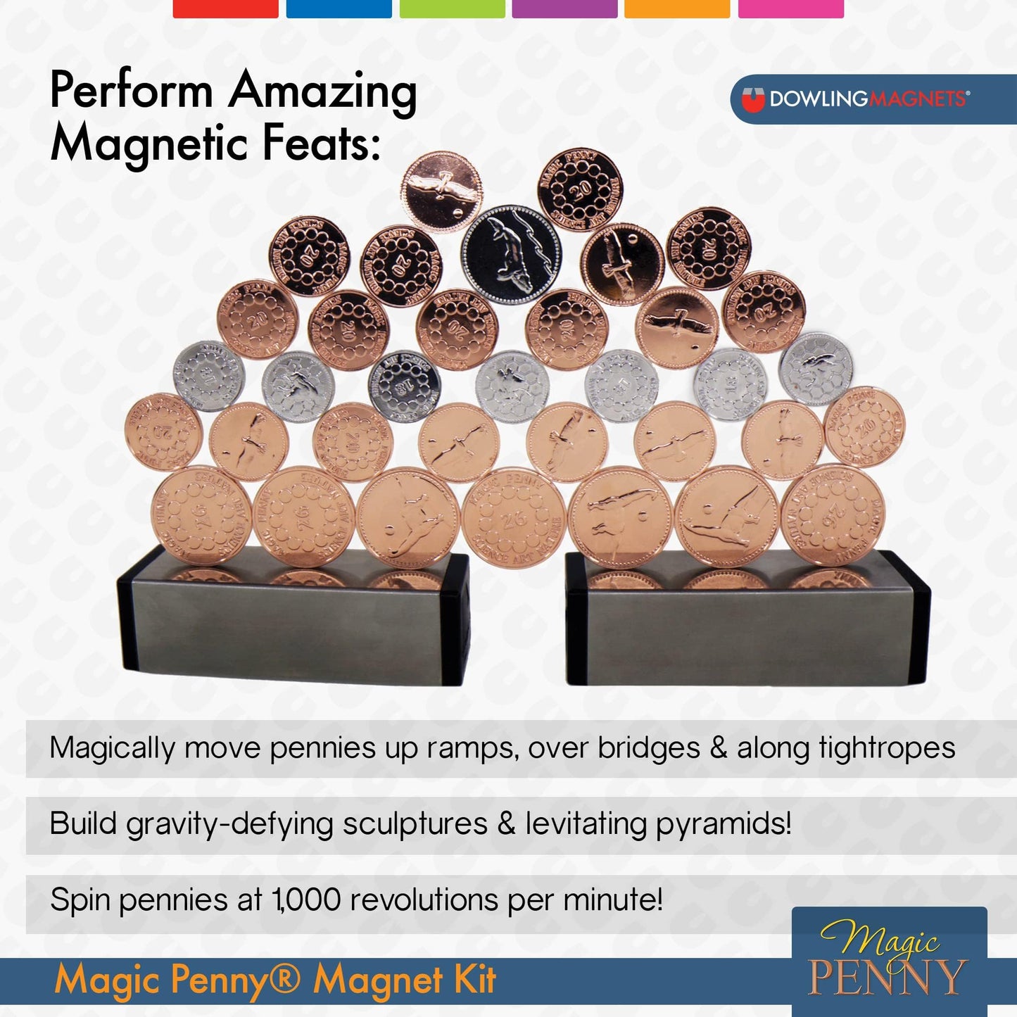 Dowling Magnets Magic Penny Kit – STEM Magnet Toy for Kids 8+ | Unplugged Learning & Creative Play