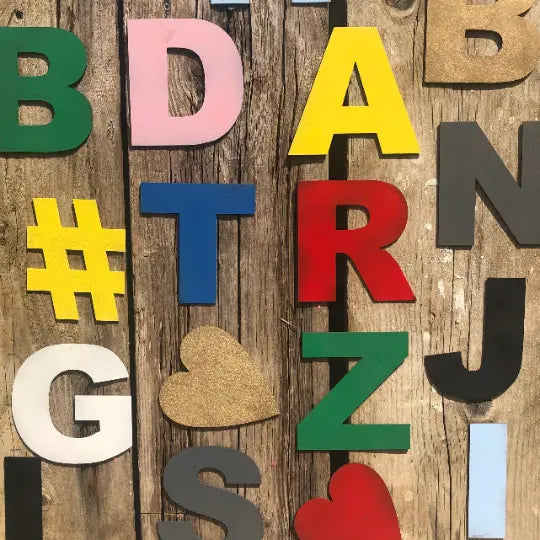5" or 12" Coloured Metal Alphabet Letters A–Z & 0–9 | Choose Your Colour