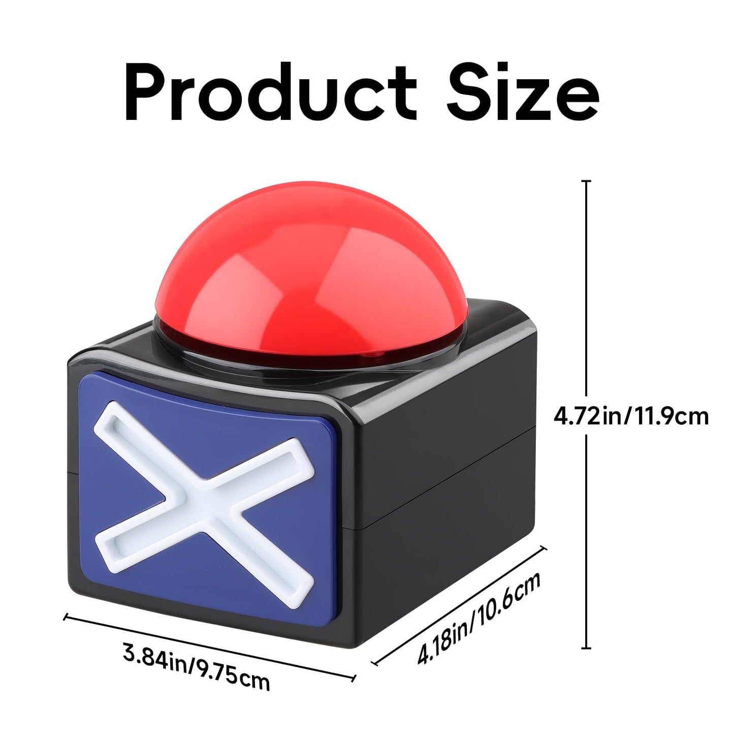 DOXISHRUKY 2 Pack Game Buzzers with Lights & Sound – Red LED, 3-Second Alarm