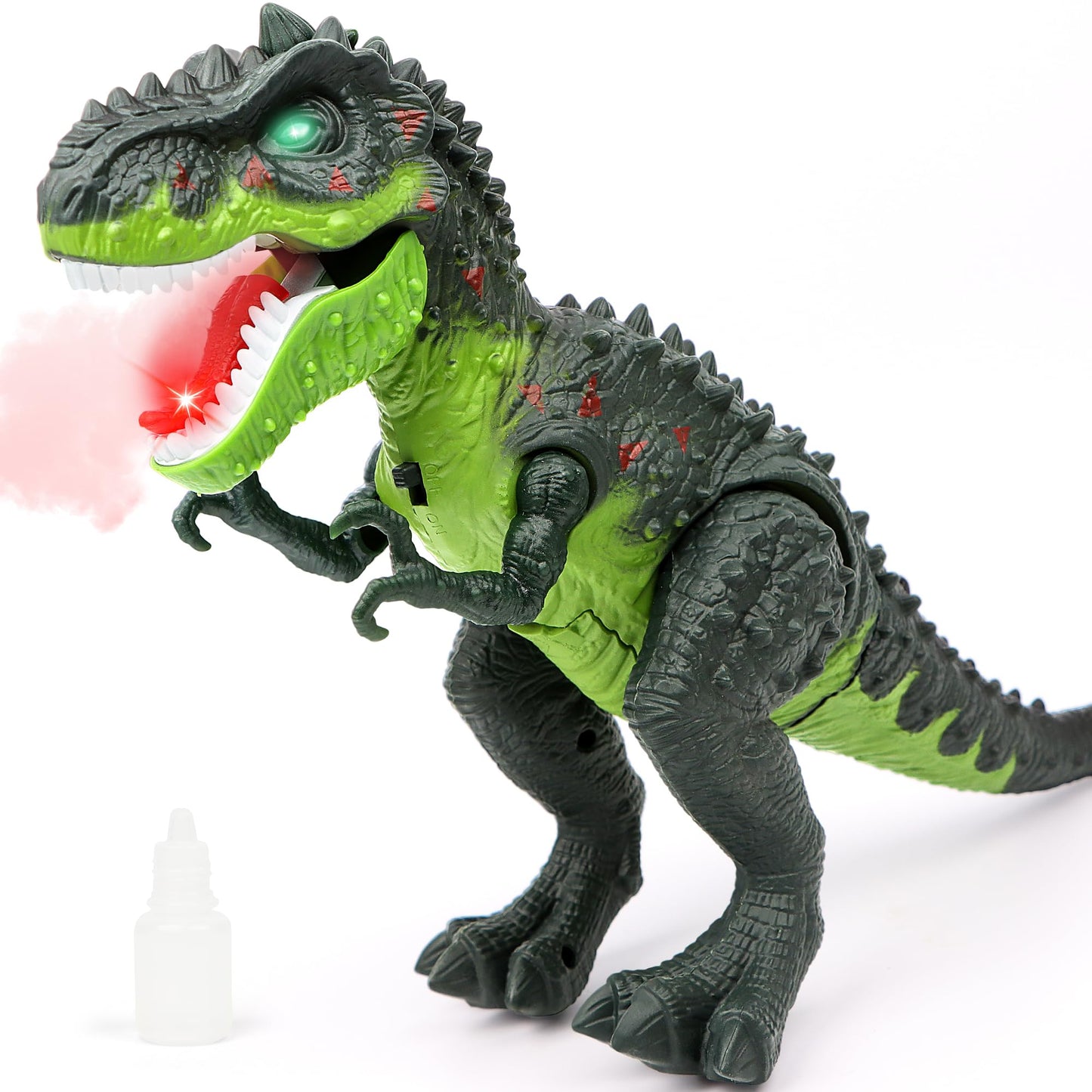 DPAPDI Electric Walking Dinosaur Toy for Kids – Detachable Tail, LED Flame, Realistic Sounds