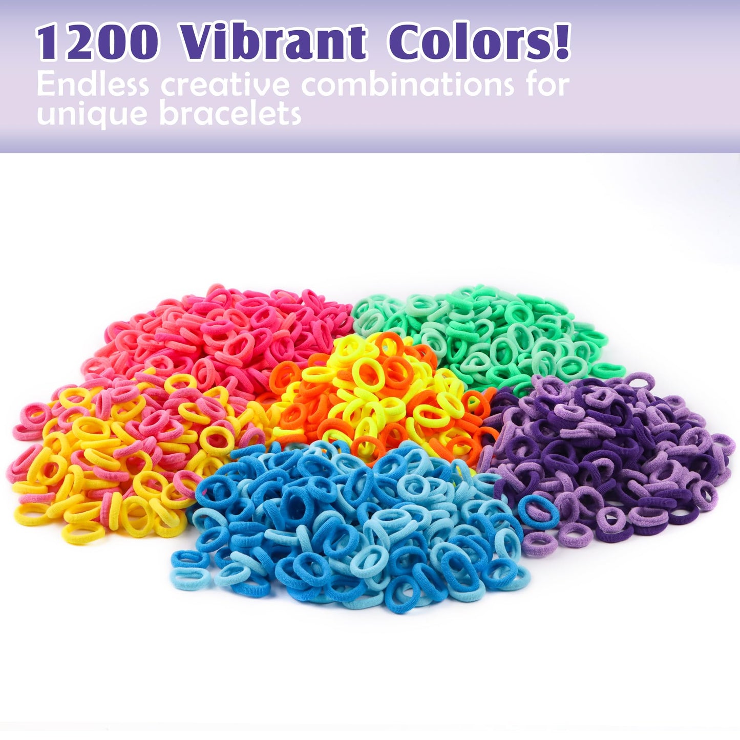 DPAPDI Mermaid Bracelet Kit for Kids | 1200+ Colorful Loops | DIY Jewelry Craft Kit