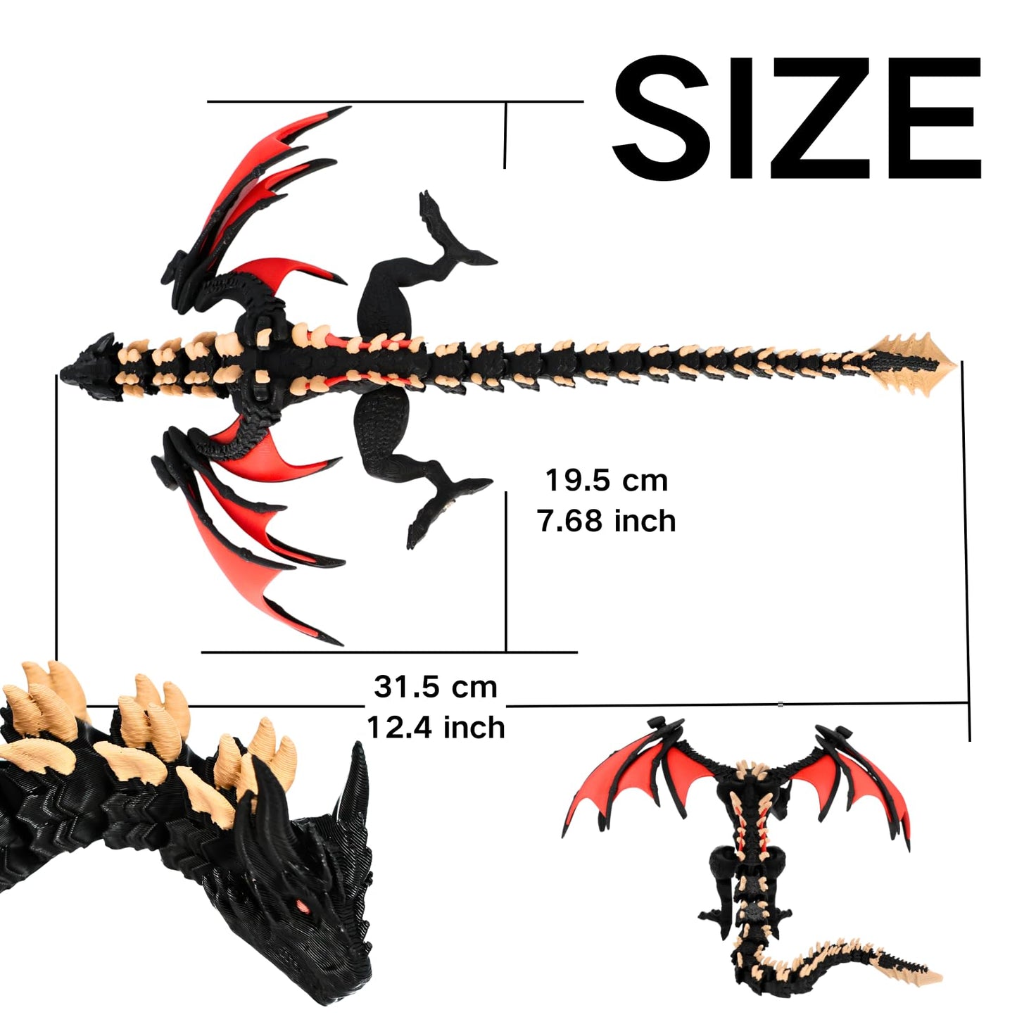 Dpcirk Wyvern Castle Dice Tower – Red & Black with 5 D20 Dice for RPGs