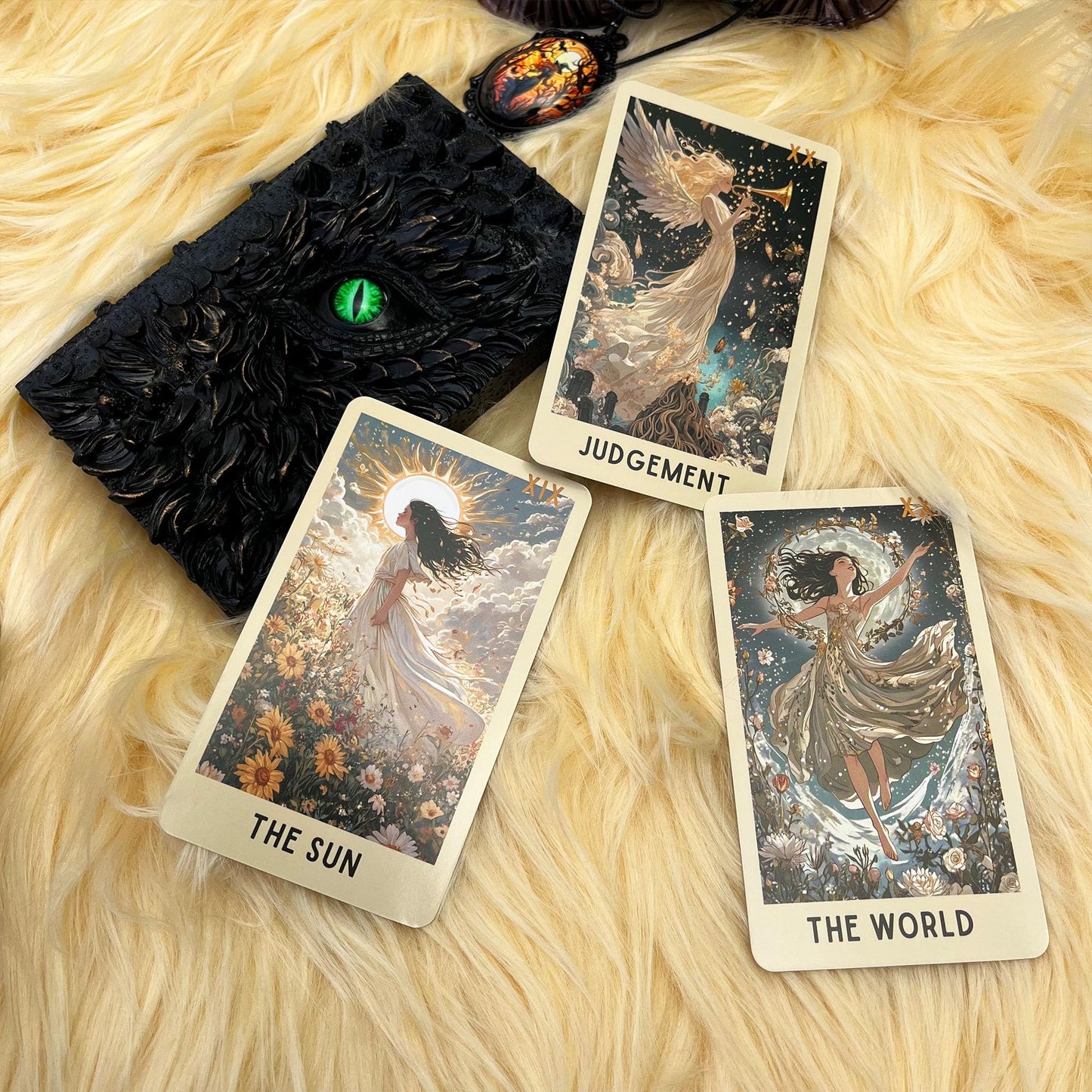 DPEHAKMK Floral Tarot Deck – 78 Cards with Guidebook | Modern Witch Tarot for Beginners & Experienced Readers