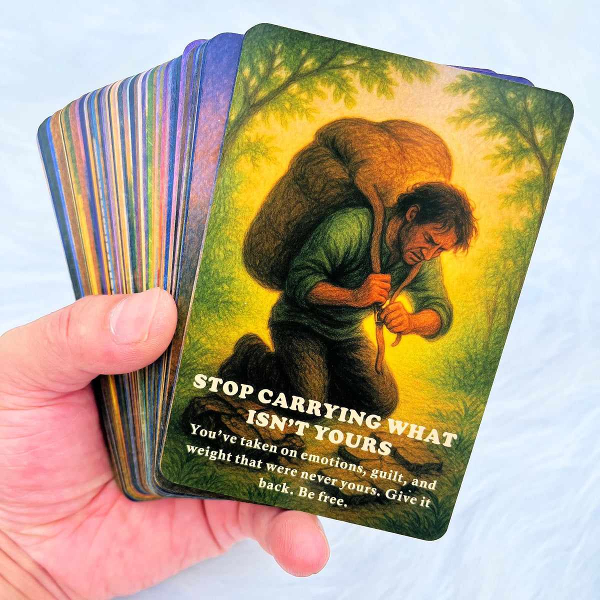 DPEHAKMK Karmic Healing Oracle Cards for Beginners | 75 Shadow Work & Soul Growth Deck