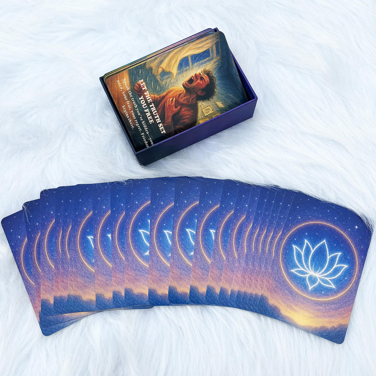 DPEHAKMK Karmic Healing Oracle Cards for Beginners | 75 Shadow Work & Soul Growth Deck