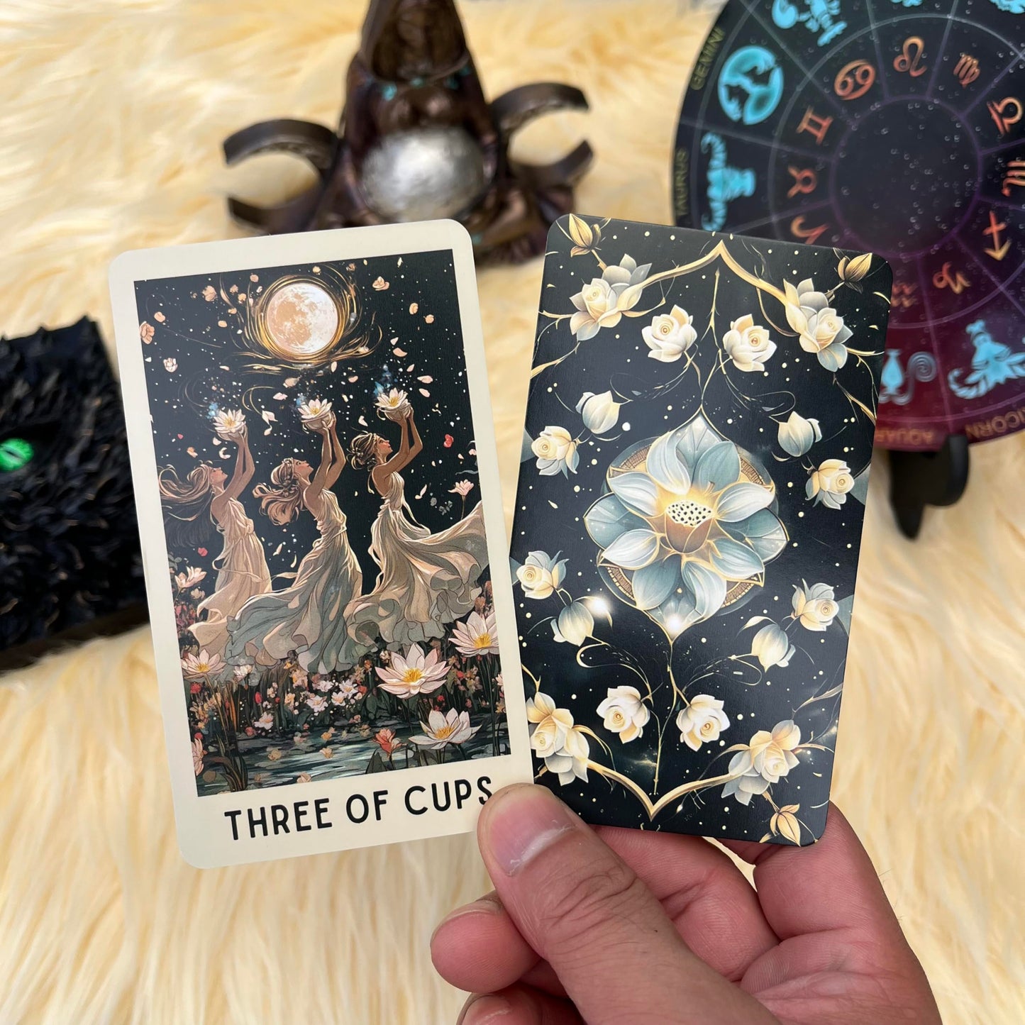 DPEHAKMK Floral Tarot Deck – 78 Cards with Guidebook | Modern Witch Tarot for Beginners & Experienced Readers