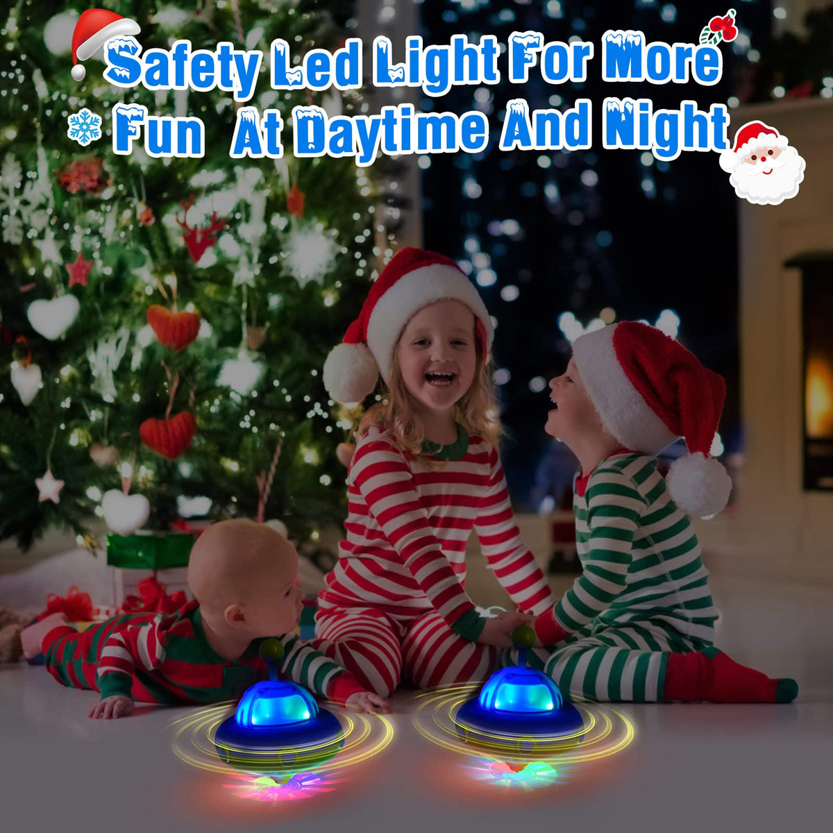 DPTOYZ Light Up Spinning Top Toy with Flashing LEDs – Sensory & Fidget Fun for All Ages