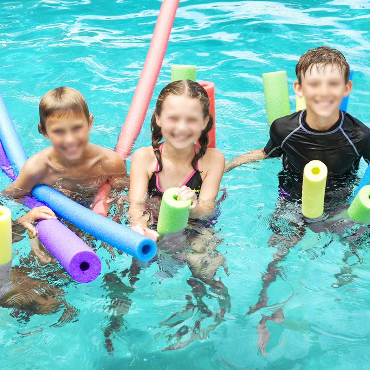 DQFAQYY Pool Noodle 46 Inch White Hollow Foam – Two Pack for Pool Fun & DIY