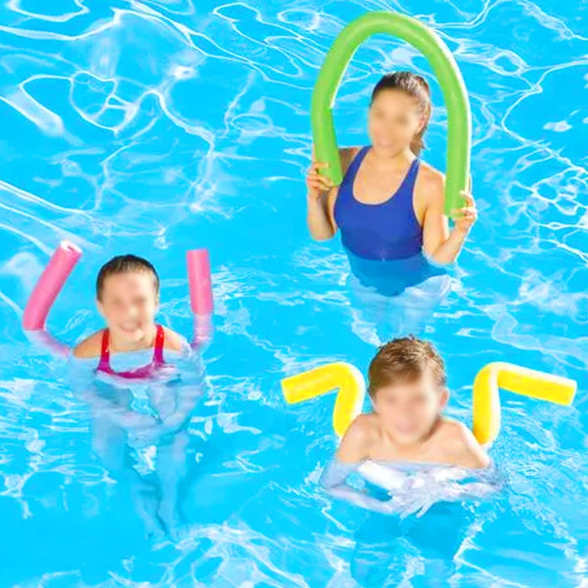 DQFAQYY Pool Noodle 46 Inch White Hollow Foam – Two Pack for Pool Fun & DIY