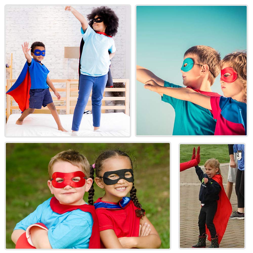 DQZ 3-Pack Superhero Capes & Masks for Kids 3–9 | Dress-Up Set