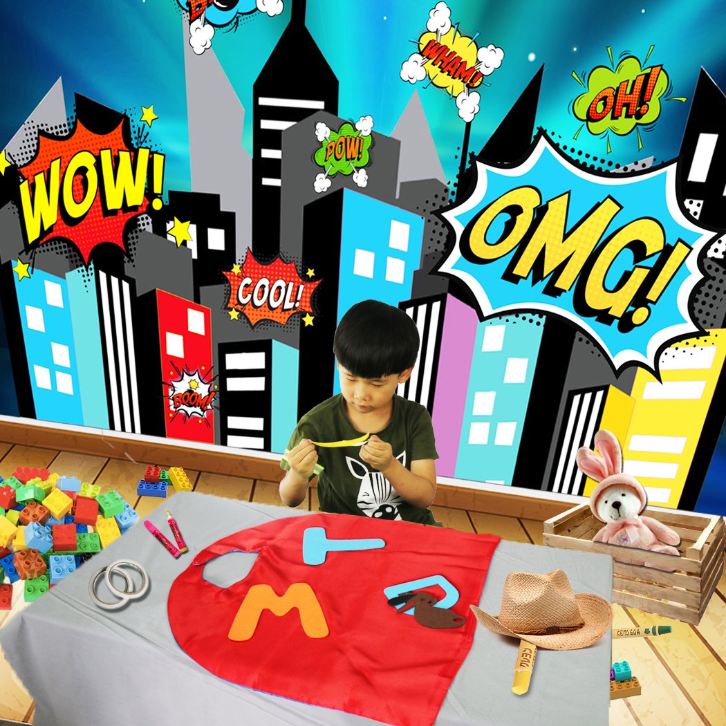 DQZ 3-Pack Superhero Capes & Masks for Kids 3–9 | Dress-Up Set