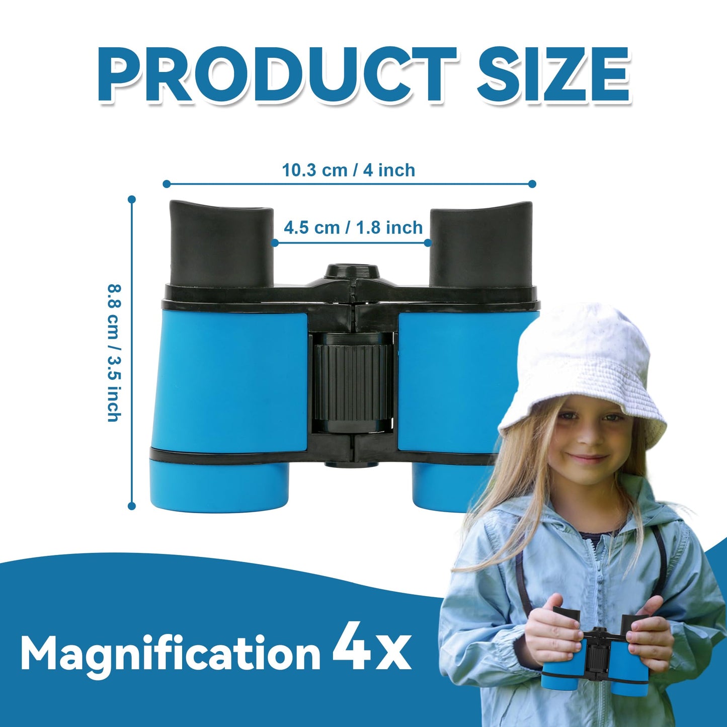 DR. ANISON Kids Binoculars – Lightweight 4x30 Toy Binoculars for Ages 3–12 | Outdoor Learning & Play