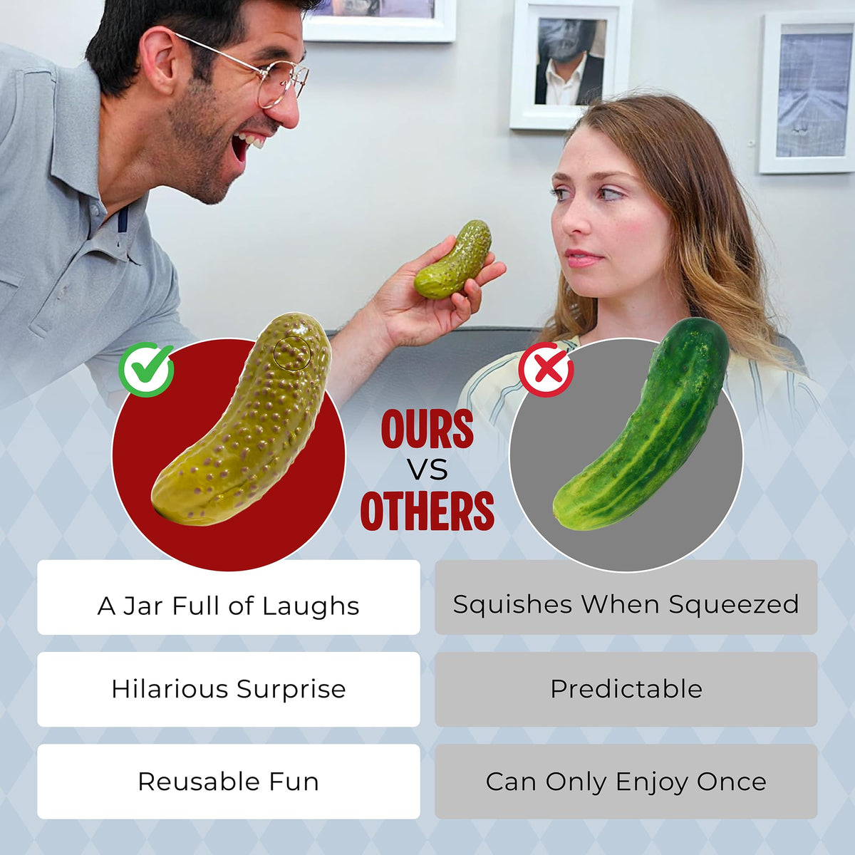 DR DINGUS Dad Joke Pickle Button – 100+ Jokes, Dill-lightful Gift for Dad & Family