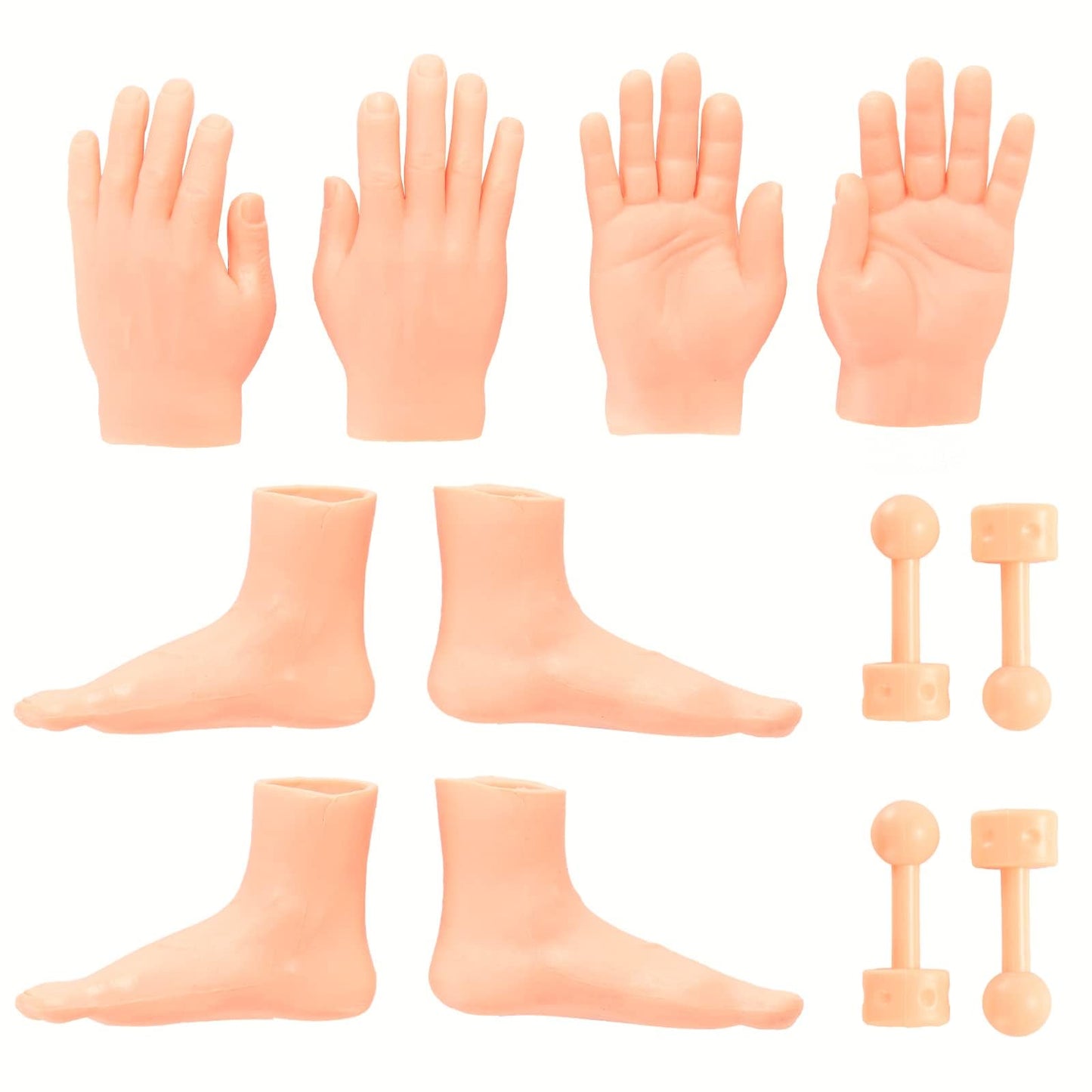 DR DINGUS Finger Hands – Premium Rubber Finger Puppets (4 Hands & Feet)