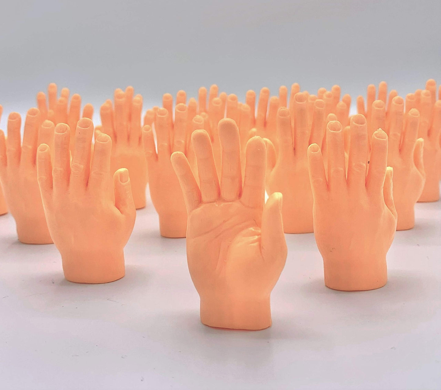 DR DINGUS Finger Hands – 20 Pack Ultra-Realistic Tiny Rubber Hands for Puppet Shows & Gag Gifts