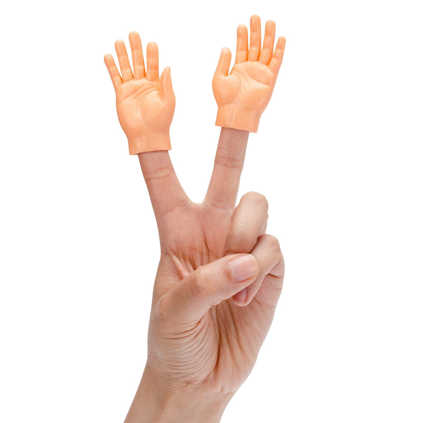 DR DINGUS Finger Hands – 20 Pack Ultra-Realistic Tiny Rubber Hands for Puppet Shows & Gag Gifts