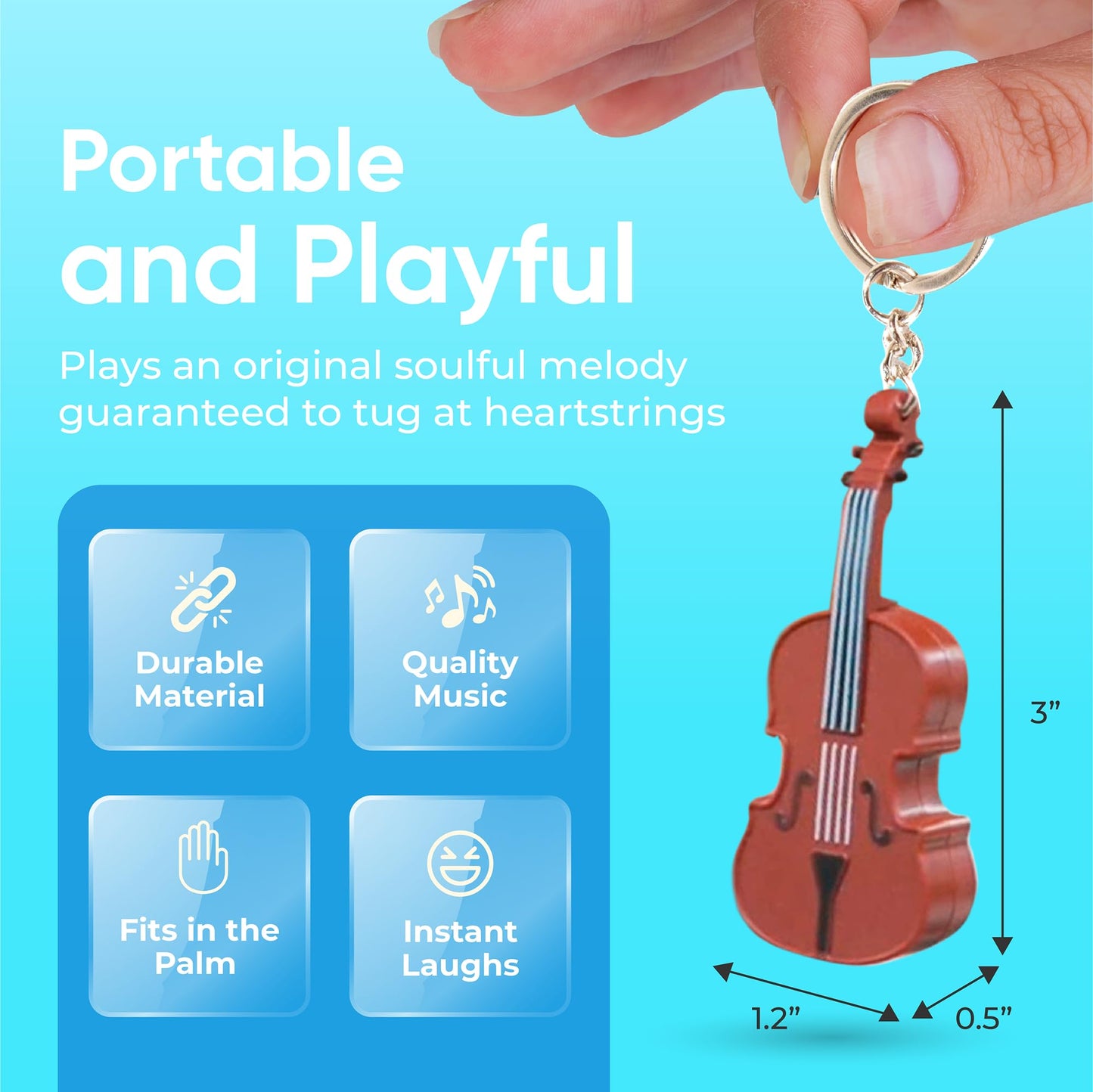 DR DINGUS World's Smallest Violin – Pocket-Sized Sad Song Keychain