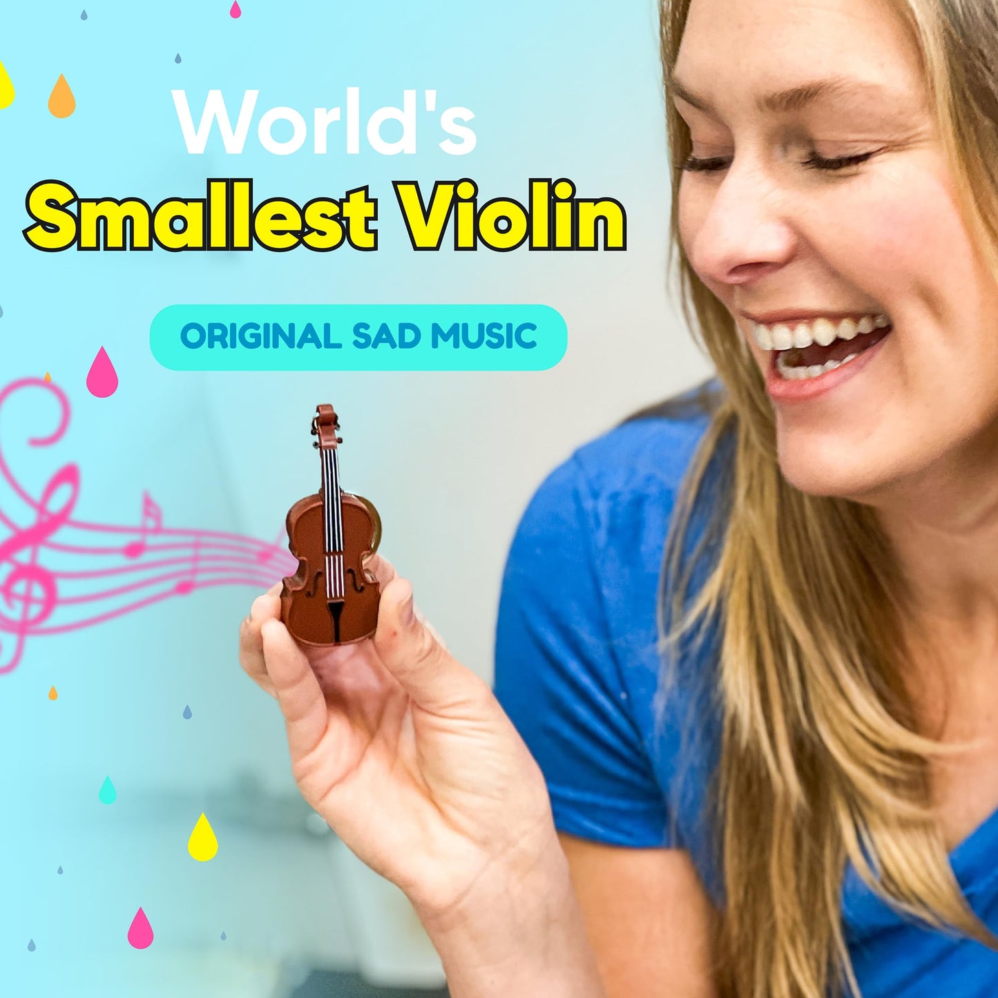 DR DINGUS World's Smallest Violin – Pocket-Sized Sad Song Keychain