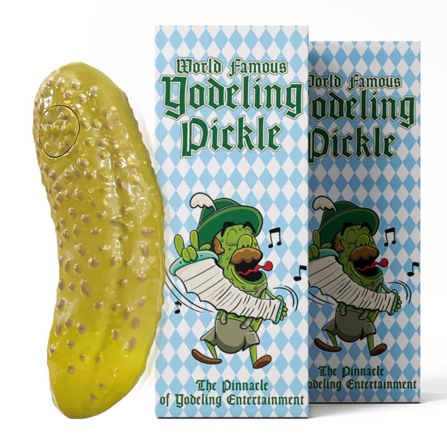 DR DINGUS Yodeling Pickle (2-Pack, 5-Inch) Sings Dill-lightful Yodel — Fun Gag Gift for White Elephant & Parties
