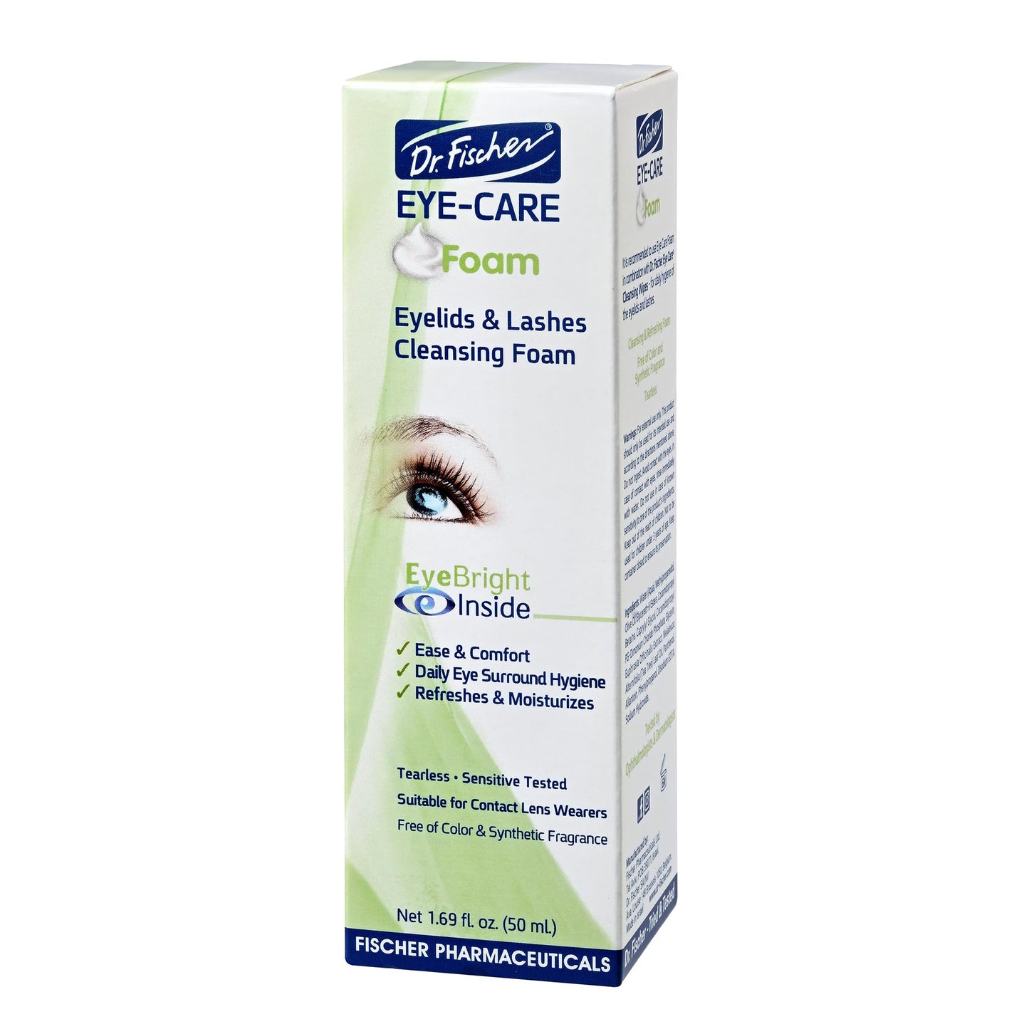 Dr. Fischer Tea Tree Oil Eyelid Cleanser – Gentle Tear-Free Eye Lid Scrub (Pack of 2)