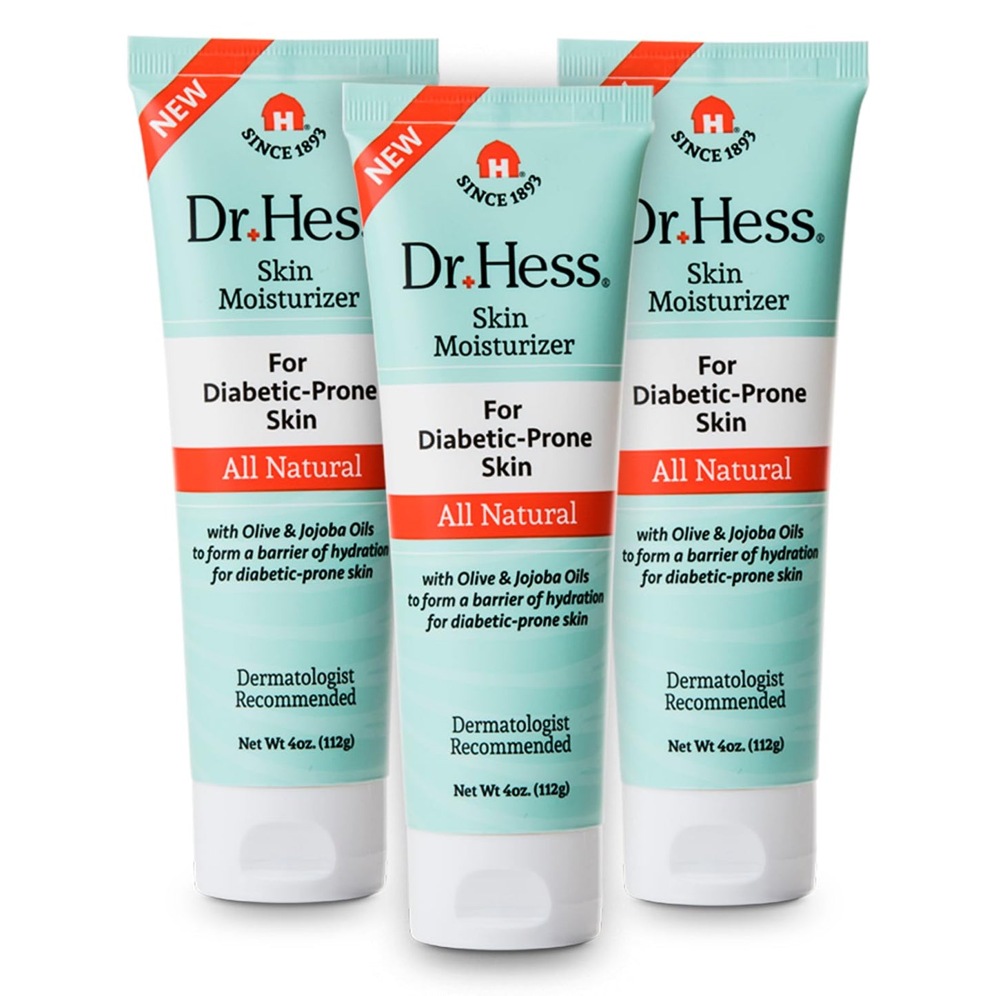 Dr. Hess Skin Moisturizer for Diabetic-Prone Skin | 3-Pack Hydration with Lanolin & Olive Oil