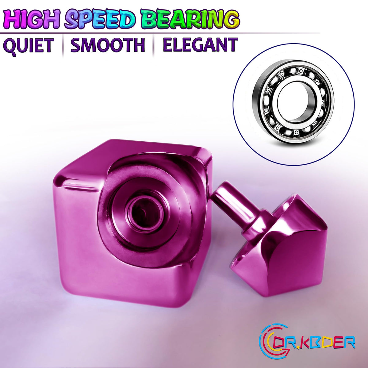 Dr.Kbder Fidget Spinner Cube – Metal EDC Desk Toy for Adults, Portable Focus Aid