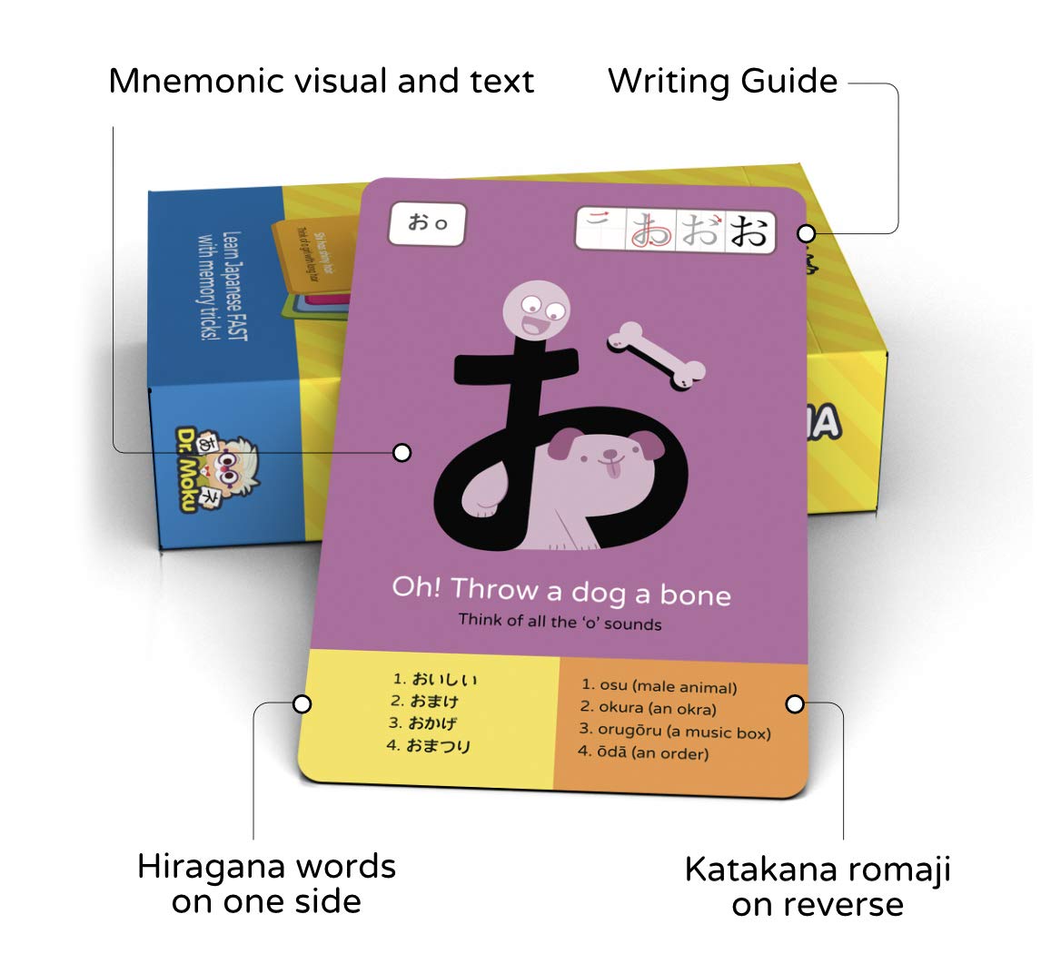 Dr. Moku’s Hiragana & Katakana Flash Cards – Learn the Japanese Alphabet for Beginners