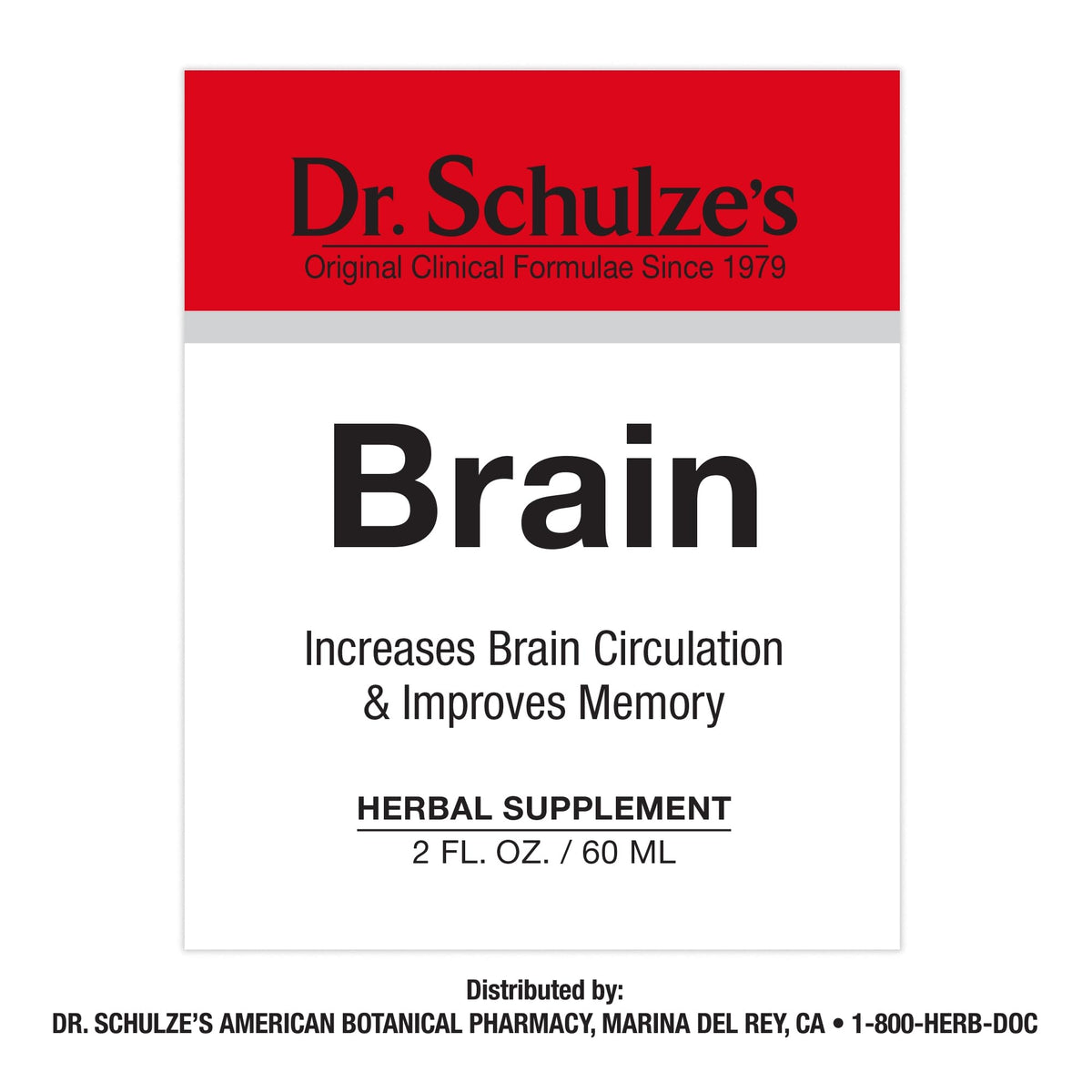 Dr. Schulze's Brain Formula 2 oz - Vegan & Wild-Harvested | Mental Focus