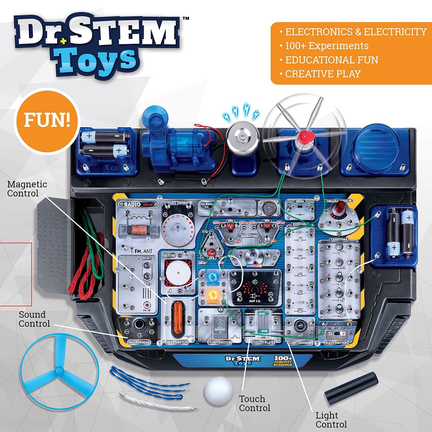 Dr. STEM Toys Circuit Science Kit – 100+ Electrical Experiments for Ages 8+