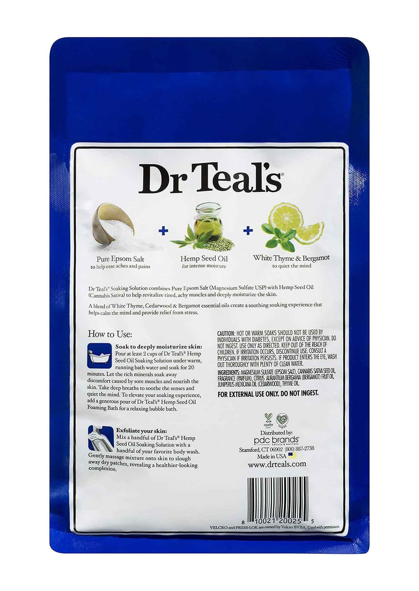 Dr Teal's Pure Epsom Salt Bath Gift Set (2-Pack, 3 lbs each) – Lavender & Hemp Seed Oil Soaks