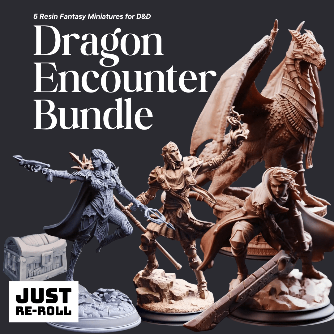 Dragon Encounter Bundle - Epic Resin Dragon Miniatures for DnD, Pathfinder & Tabletop RPGs