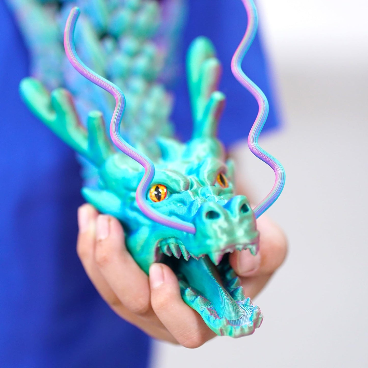 47.3-Inch Super Large 3D Printed Dragon Model | Flexible Joint Lacertid Figures | Stress Relief & Fidget Toy (47.3 Inch)