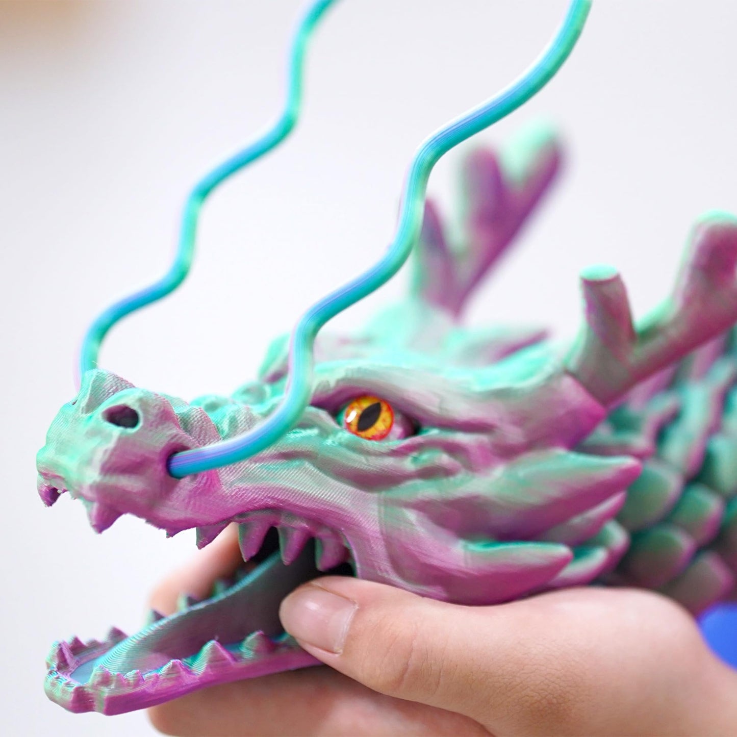 47.3-Inch Super Large 3D Printed Dragon Model | Flexible Joint Lacertid Figures | Stress Relief & Fidget Toy (47.3 Inch)