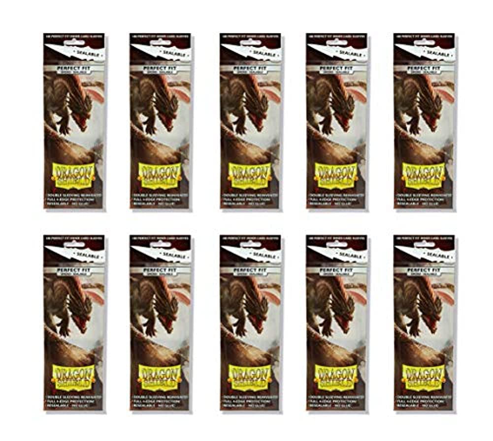 Dragon Shield 100 Standard Size Smoke Resealable Sleeves – 10 Packs (1,000 Sleeves)