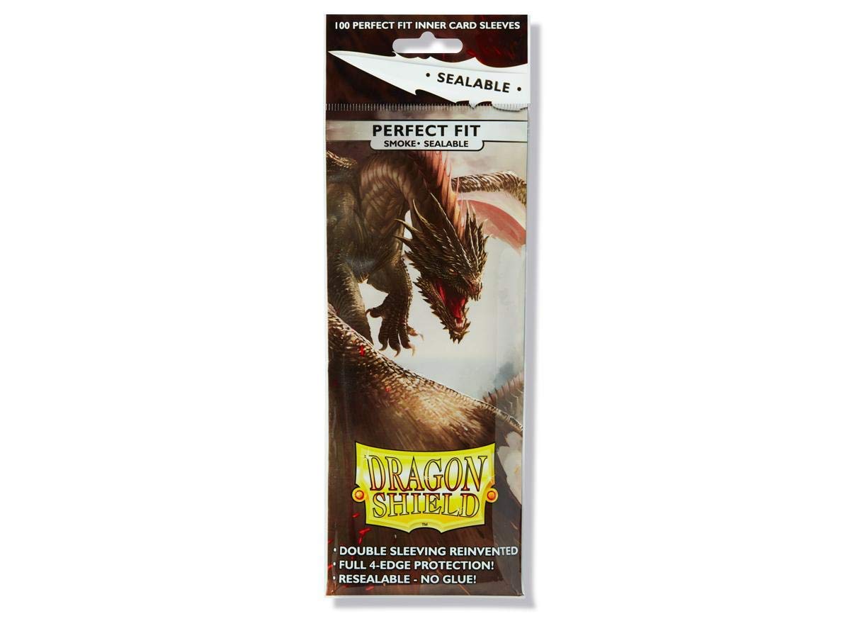 Dragon Shield 100 Standard Size Smoke Resealable Sleeves – 10 Packs (1,000 Sleeves)