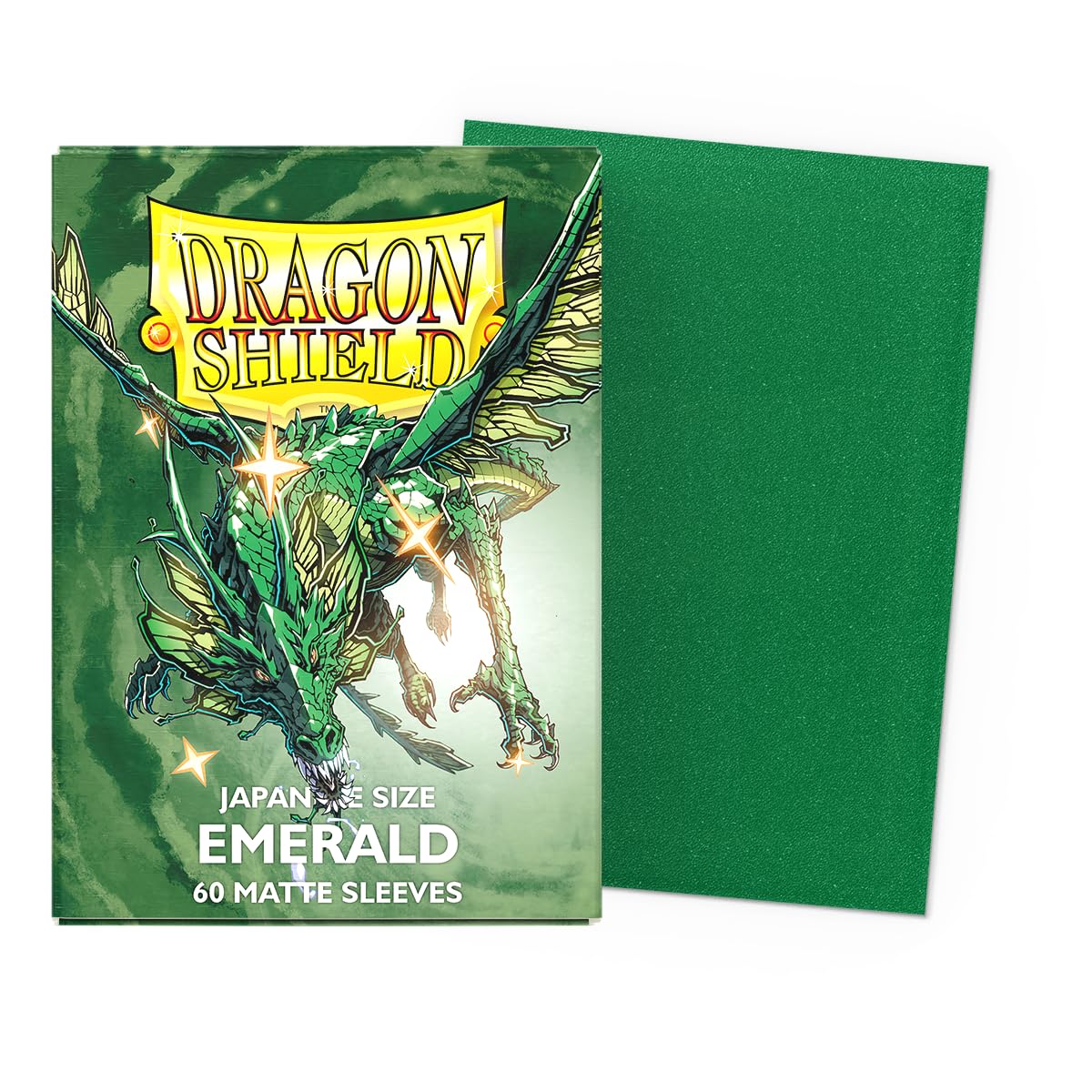 Dragon Shield Japanese Size Matte Sleeves – Emerald, 60 Count | Premium TCG Sleeves for Yu-Gi-Oh, Naruto, Cardfight & Vanguard