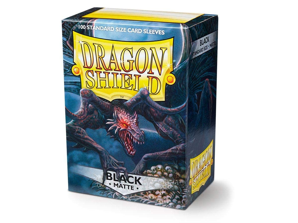 Dragon Shield Matte Black Card Sleeves – 1000 Pack, 63×88 mm, PVC-Free, Archival Safe, 120 μm