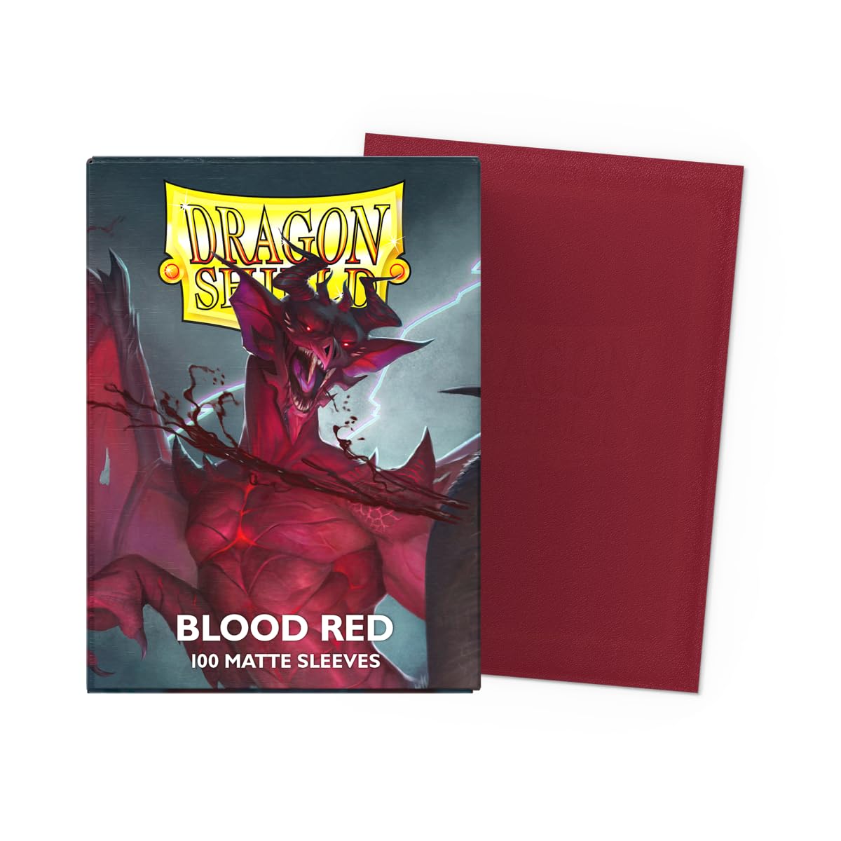 Dragon Shield | Blood Red Matte Standard Size Card Sleeves – 100 Count