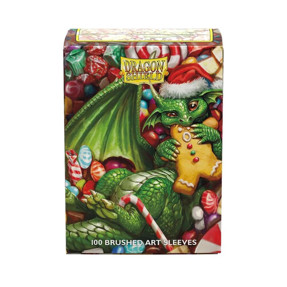 Dragon Shield Brushed Art Sleeves – Christmas 2024 Edition, 100 CT | Smooth & Tough Premium TCG Sleeves