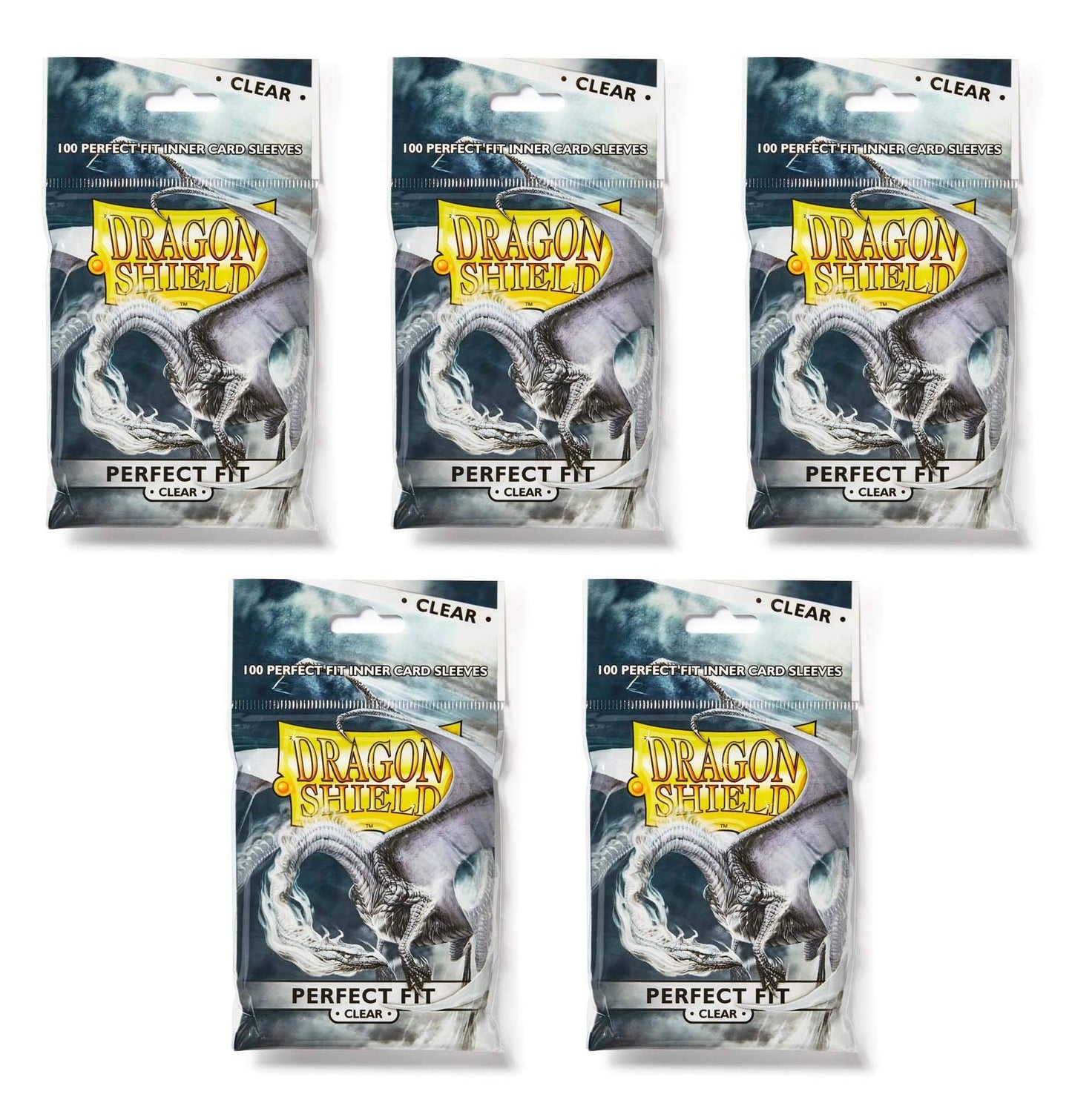 Dragon Shield Clear Perfect Fit Standard Size Sleeves Bundle — 500 Sleeves Total