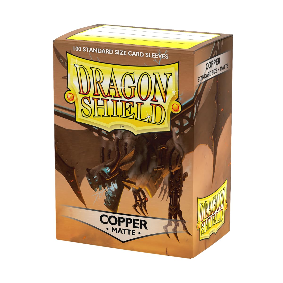Dragon Shield Matte Card Sleeves – Standard Size, 100 CT, Copper Back