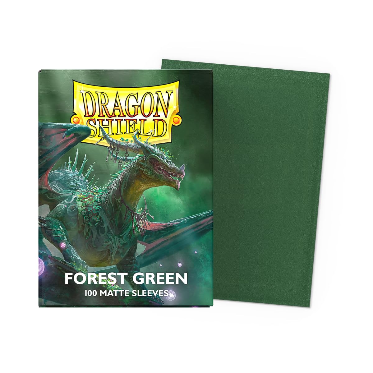 Dragon Shield Standard Size Matte Card Sleeves – Forest Green, 100 CT
