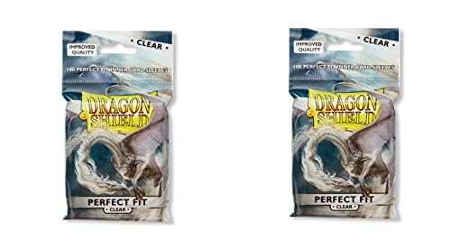 Dragon Shield Inner Sleeve Clear – Standard Size, 2-Pack (100 Sleeves Each)