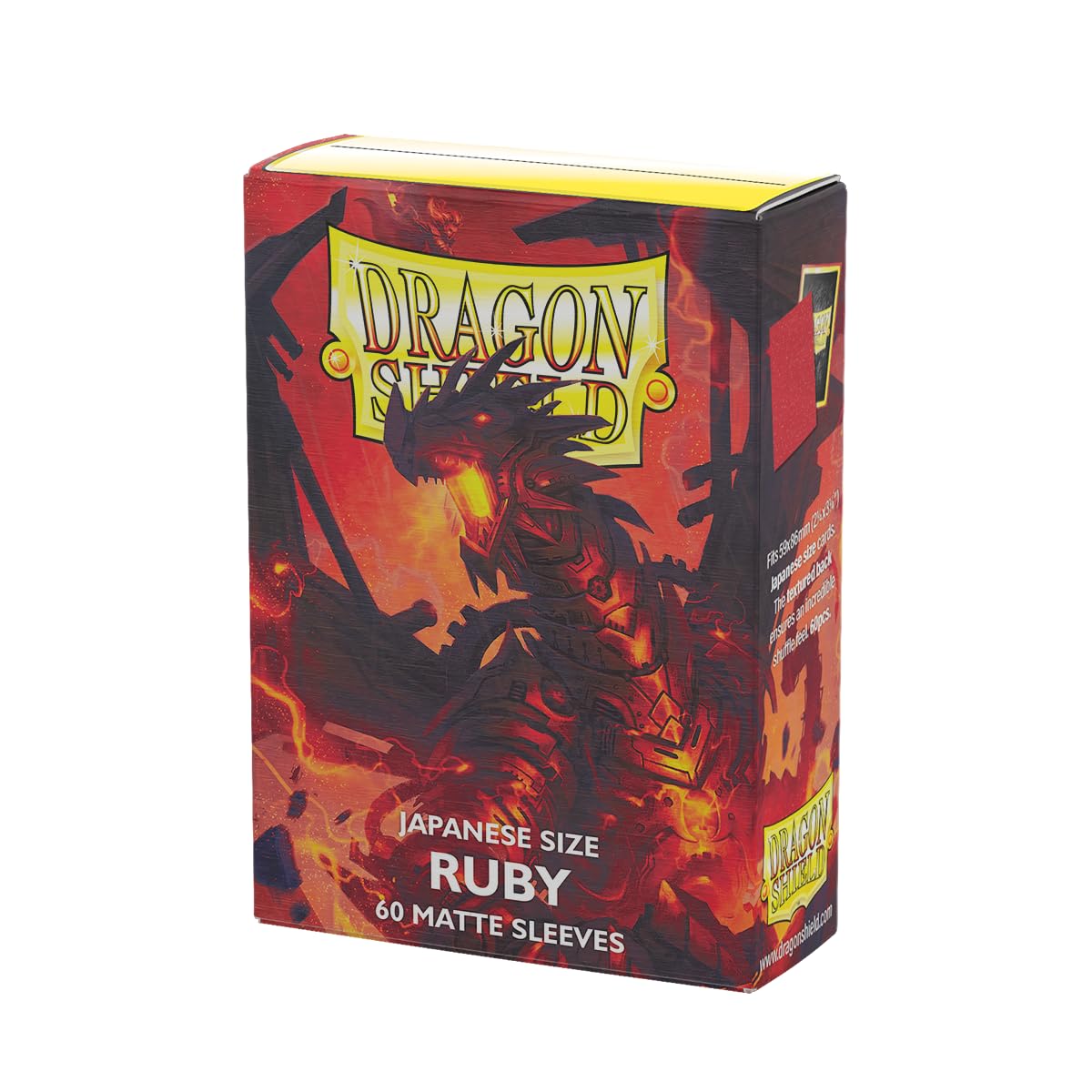 Dragon Shield Japanese Size Matte Sleeves 60 Count – Ruby | Smooth & Tough Premium TCG Sleeves for Yu-Gi-Oh, Cardfight, Vanguard