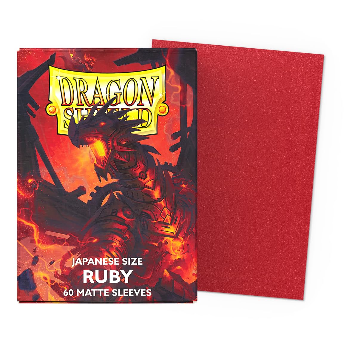 Dragon Shield Japanese Size Matte Sleeves 60 Count – Ruby | Smooth & Tough Premium TCG Sleeves for Yu-Gi-Oh, Cardfight, Vanguard
